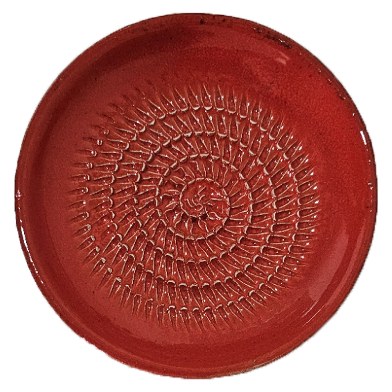 Hand-made Ceramic Garlic Grater Plate - Hand painted